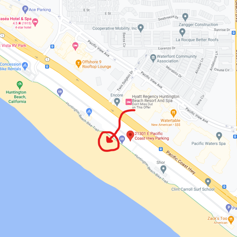 OC Silent Disco Fridays in HB Map